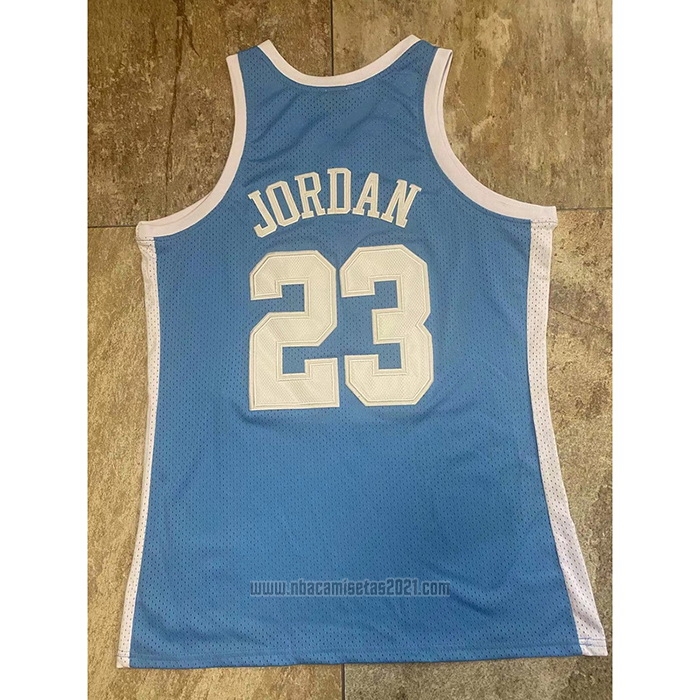 Camiseta NCAA North Carolina Tar Heels Michael Jordan #23 Mitchell & Ness 1983-84 Azul